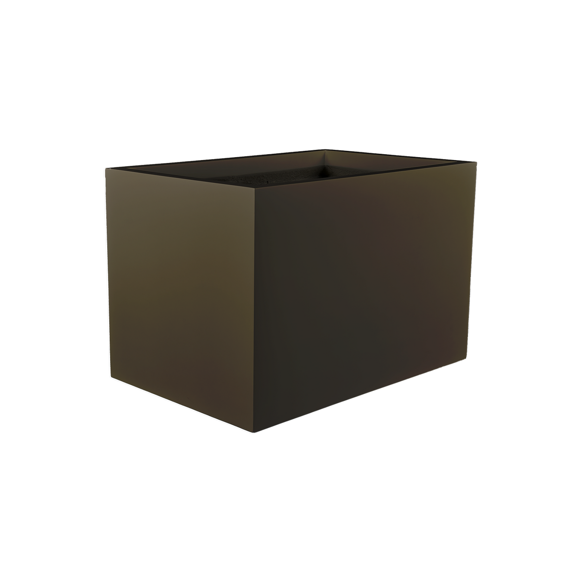 Granada fiberglass planter in Matte Bronze, studio render