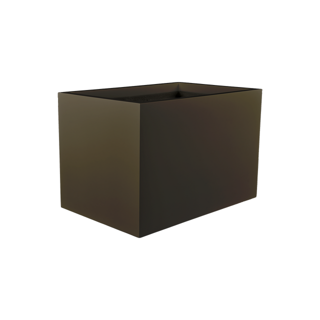 Granada fiberglass planter in Matte Bronze, studio render