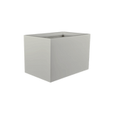 Granada rectangular fiberglass planter in Matte Cement Grey