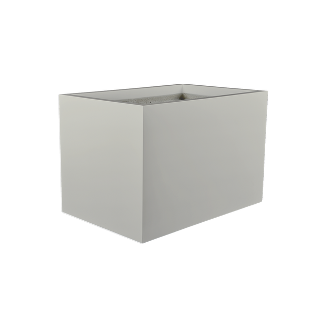 Granada fiberglass planter in Matte Cement Grey, studio render