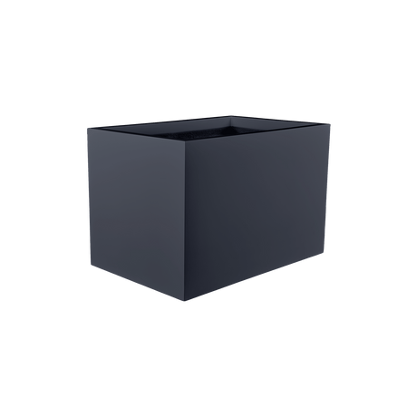 Granada rectangular fiberglass planter in Matte Charcoal