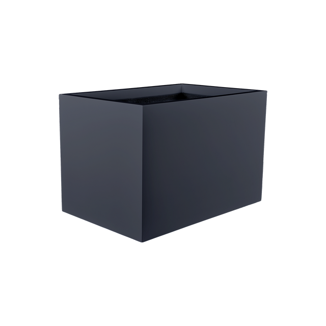 Granada fiberglass planter in Matte Charcoal, studio render