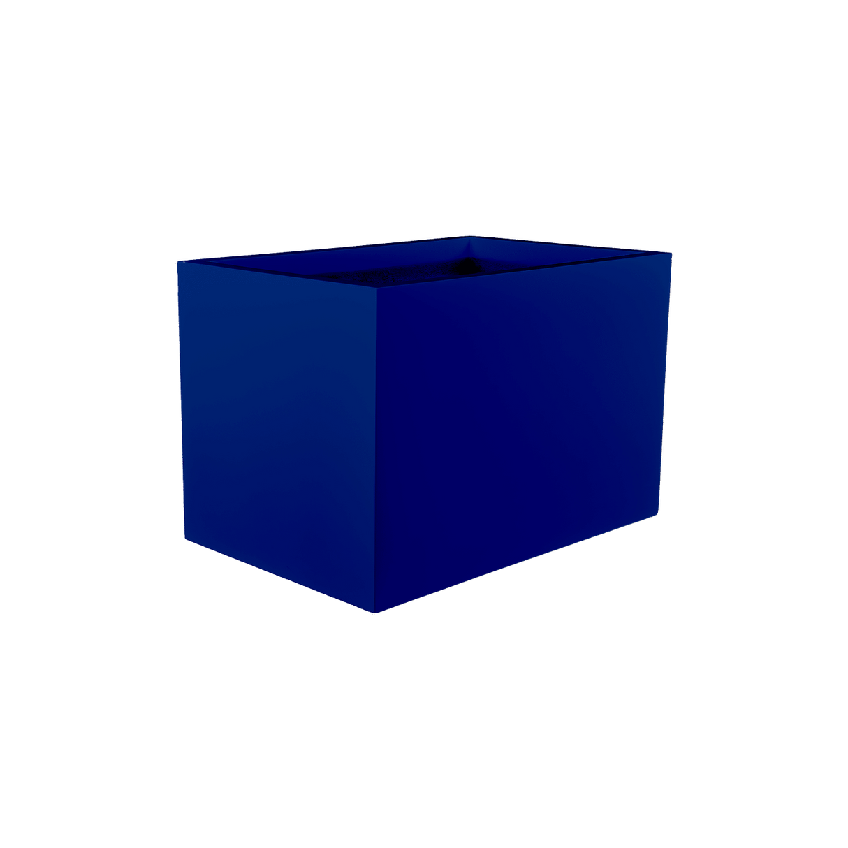 Granada rectangular fiberglass planter in Matte Cobalt Blue