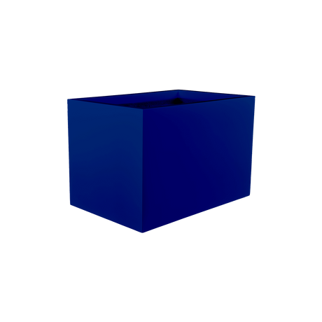 Granada rectangular fiberglass planter in Matte Cobalt Blue