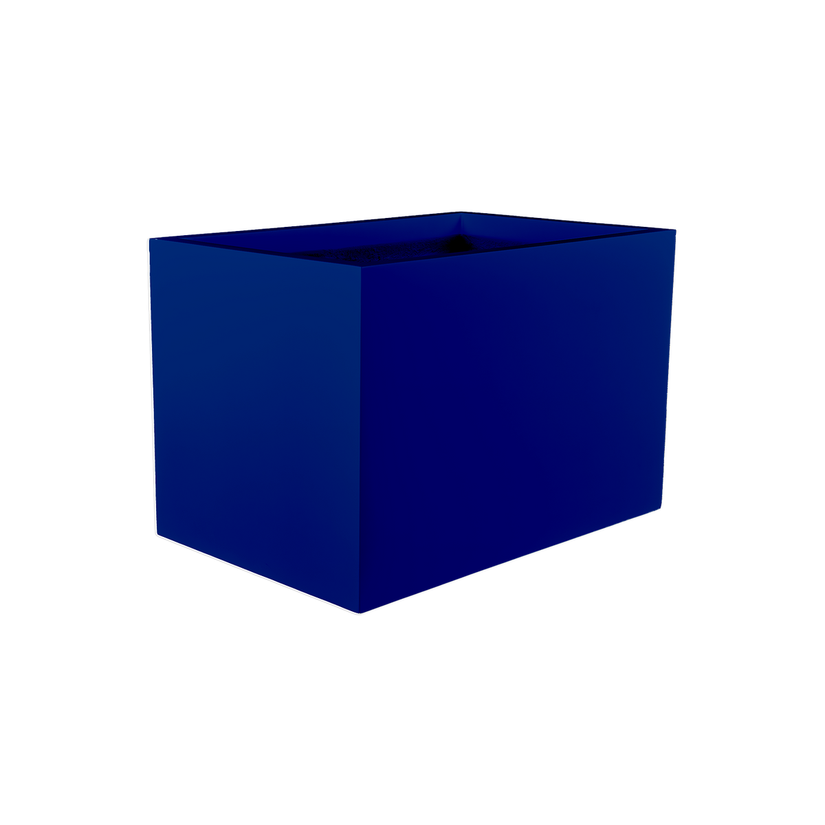 Granada fiberglass planter in Matte Cobalt Blue, studio render