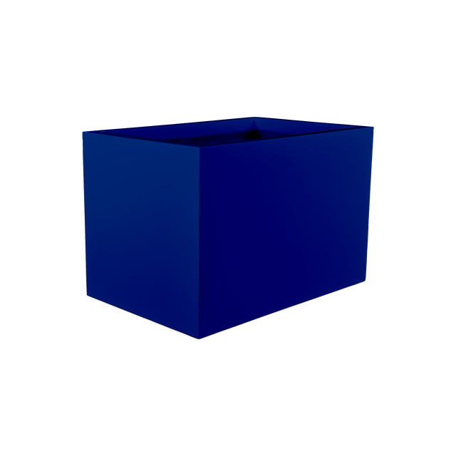 Granada fiberglass planter in Matte Cobalt Blue, studio render