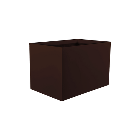 Granada rectangular fiberglass planter in Matte Dark Brown