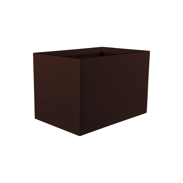 Granada fiberglass planter in Matte Dark Brown, studio render