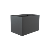 Granada rectangular fiberglass planter in Matte Gunmetal