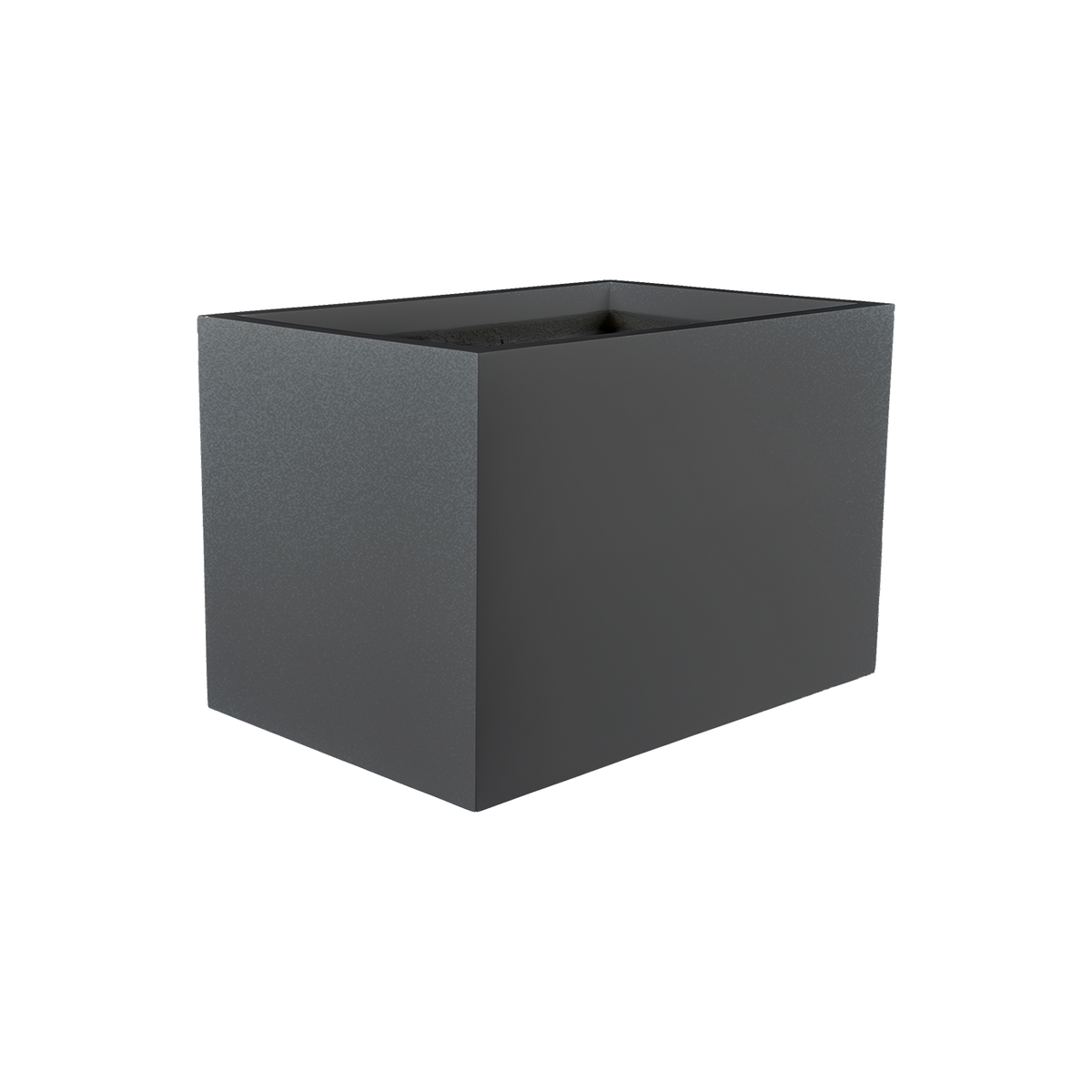 Granada fiberglass planter in Matte Gunmetal, studio render