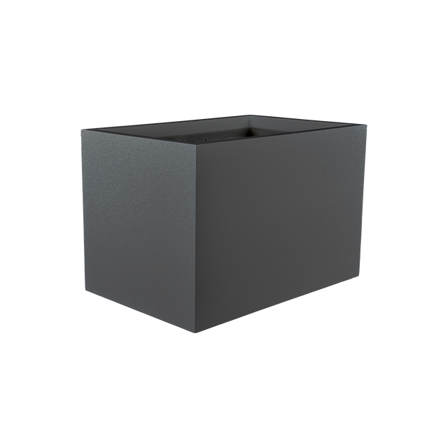 Granada fiberglass planter in Matte Gunmetal, studio render