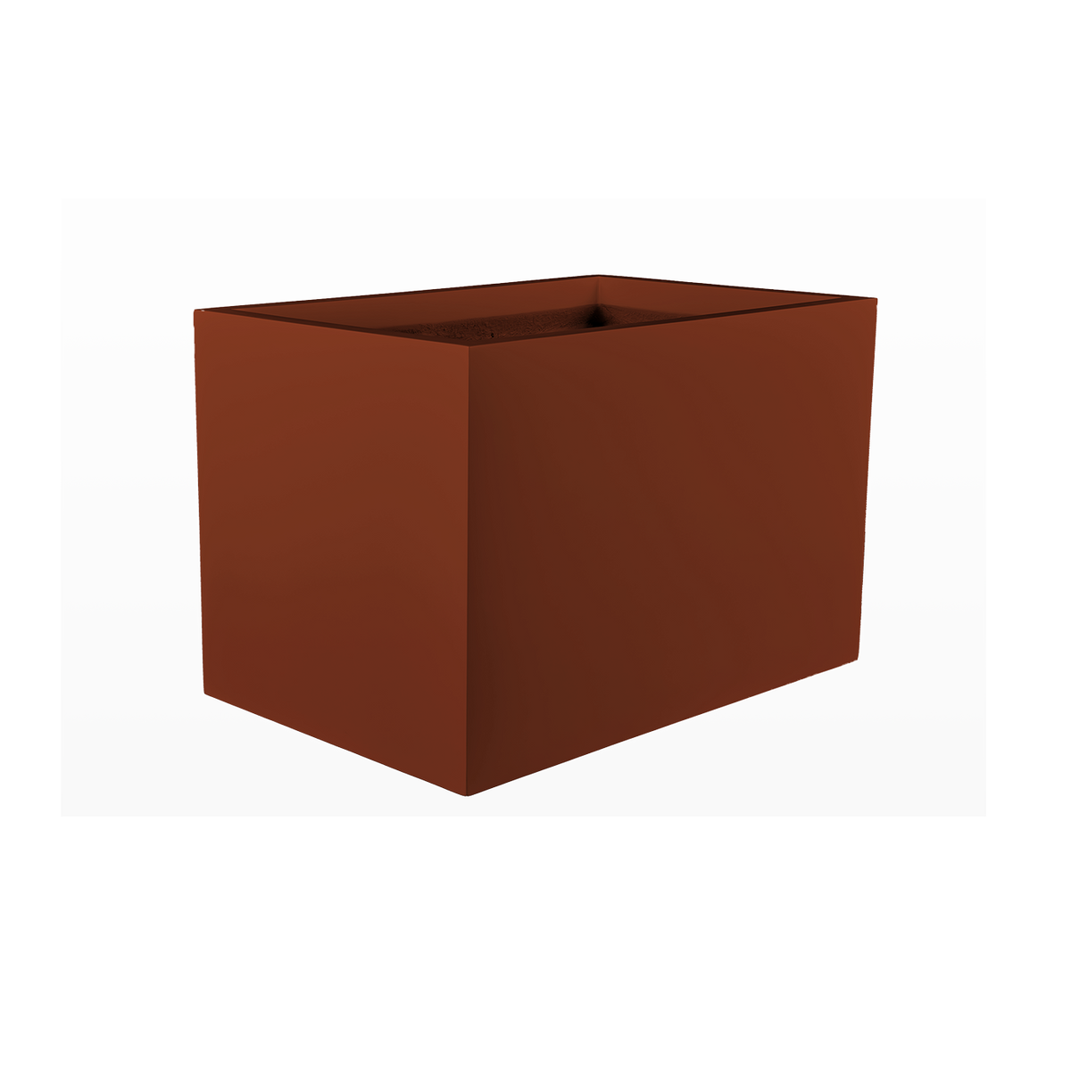Granada fiberglass planter in Matte Terra Cotta, studio render