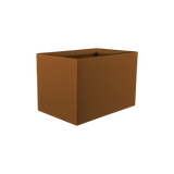 Granada rectangular fiberglass planter in Metallic Bronze