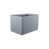 Granada rectangular fiberglass planter in Metallic Silver
