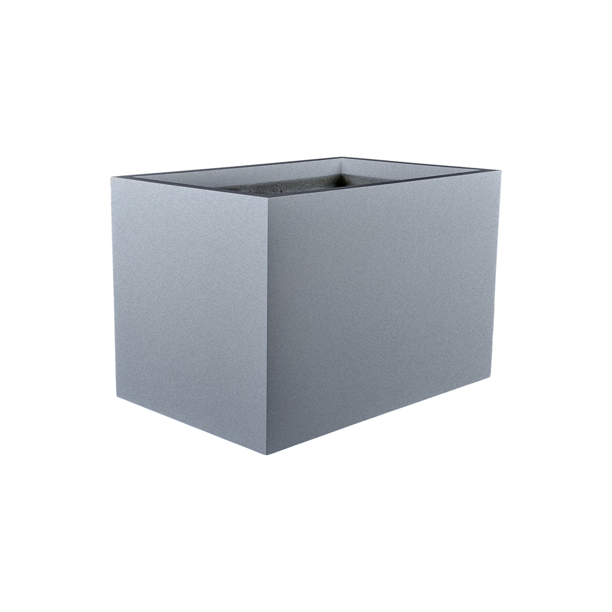 Granada fiberglass planter in Metallic Silver, studio render