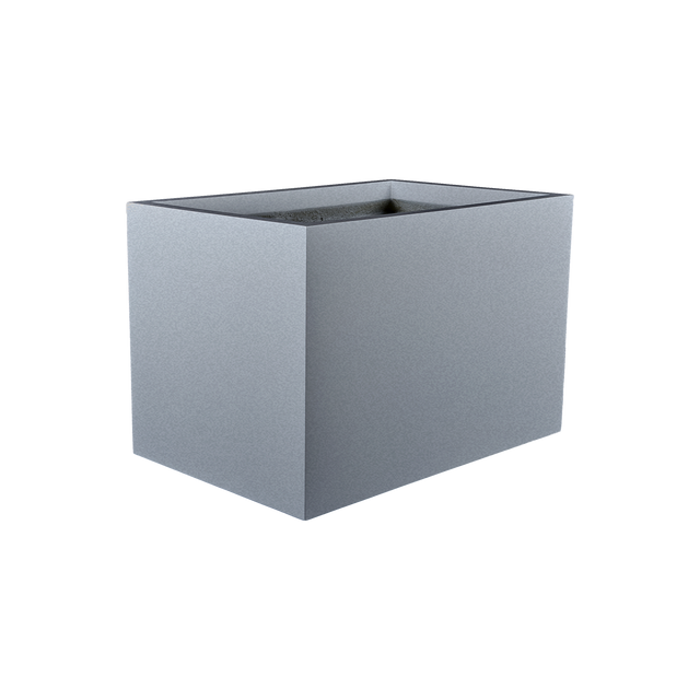 Granada fiberglass planter in Metallic Silver, studio render