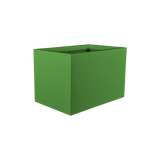 Granada rectangular fiberglass planter in Satin Green