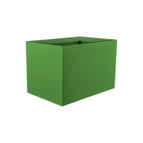 Granada fiberglass planter in Satin Green, studio render