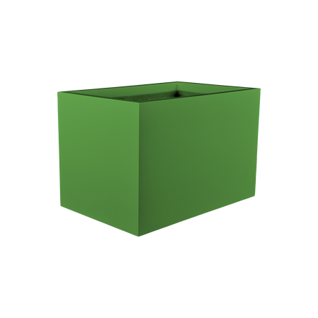 Granada fiberglass planter in Satin Green, studio render