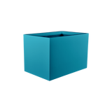 Granada rectangular fiberglass planter in Satin Seafoam Green