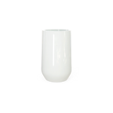Hayden urn fiberglass planter in Gloss Bright White