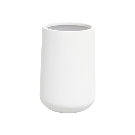 Hayden urn fiberglass planter in Gloss Bright White, studio render