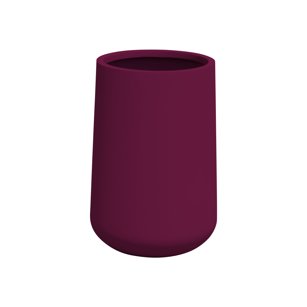 Hayden urn fiberglass planter in Gloss Eggplant, studio render