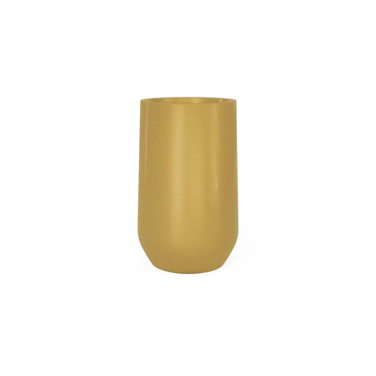 Hayden urn fiberglass planter in Gloss Metallic Gold