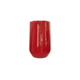 Hayden urn fiberglass planter in Gloss Red