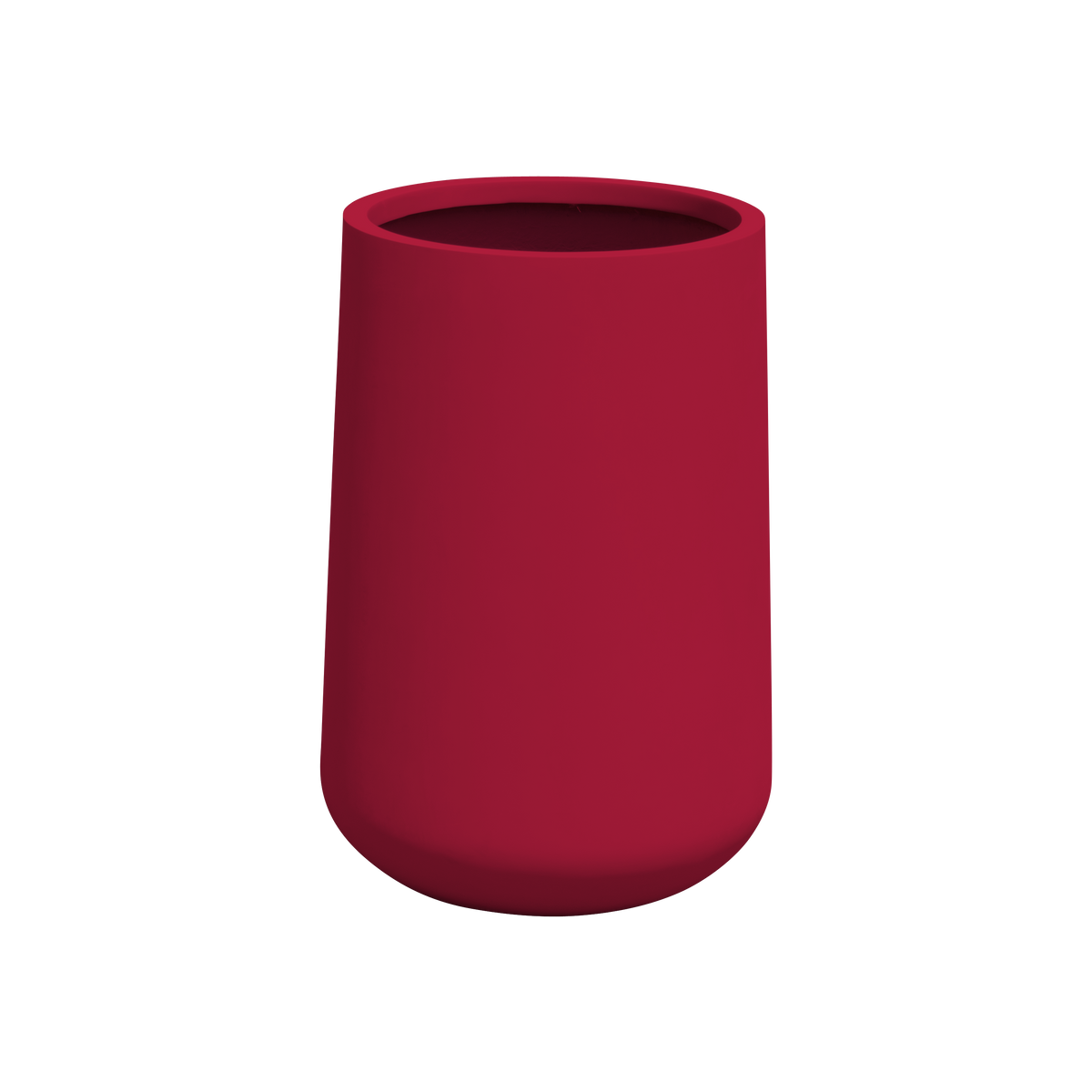 Hayden urn fiberglass planter in Gloss Red, studio render