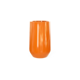 Hayden urn fiberglass planter in Gloss Tangerine