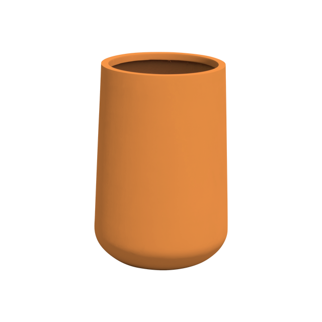 Hayden urn fiberglass planter in Gloss Tangerine, studio render