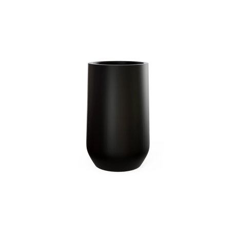 Hayden urn fiberglass planter in Matte Black