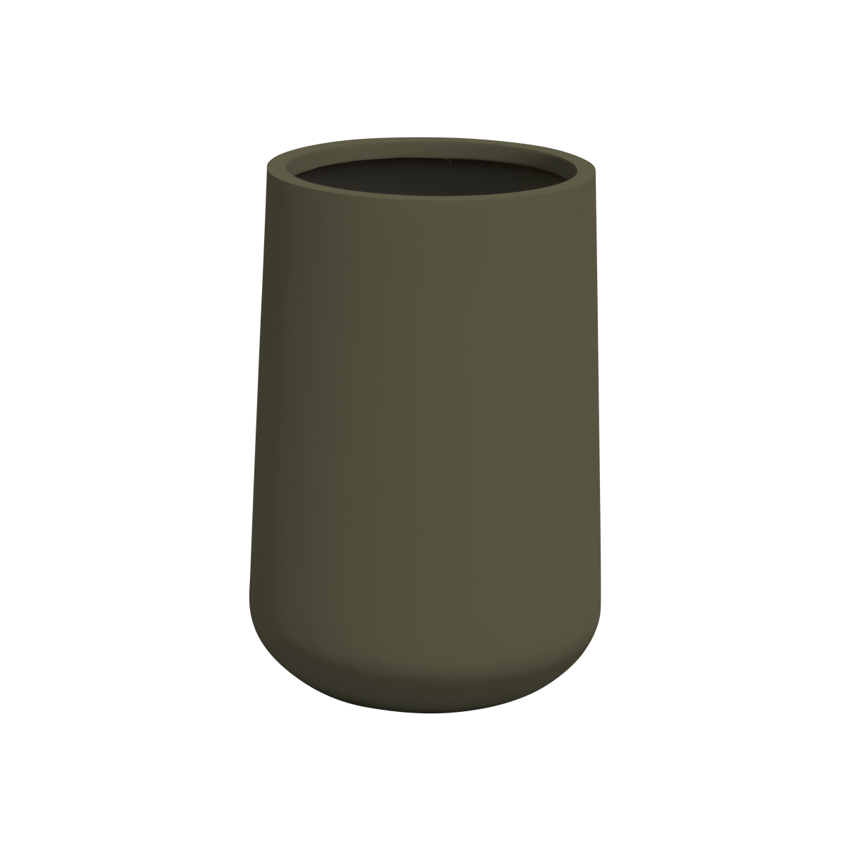 Hayden urn fiberglass planter in Matte Bronze, studio render