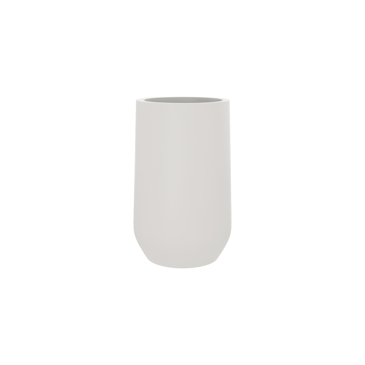Hayden urn fiberglass planter in Matte Cement Grey