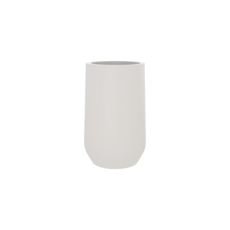 Hayden urn fiberglass planter in Matte Cement Grey