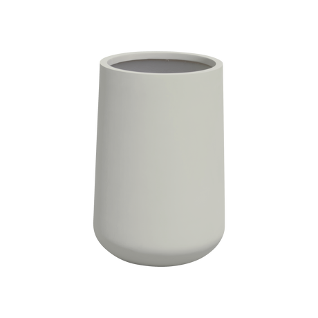 Hayden urn fiberglass planter in Matte Cement Grey, studio render