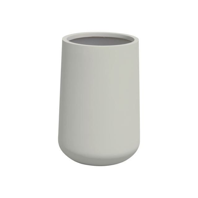 Hayden urn fiberglass planter in Matte Cement Grey, studio render