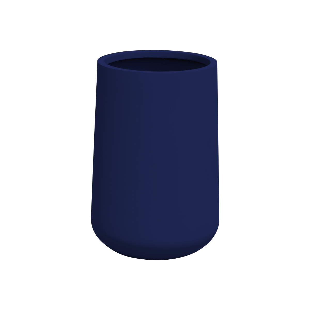 Hayden urn fiberglass planter in Matte Cobalt Blue, studio render