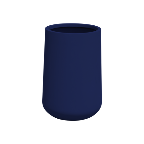 Hayden urn fiberglass planter in Matte Cobalt Blue, studio render