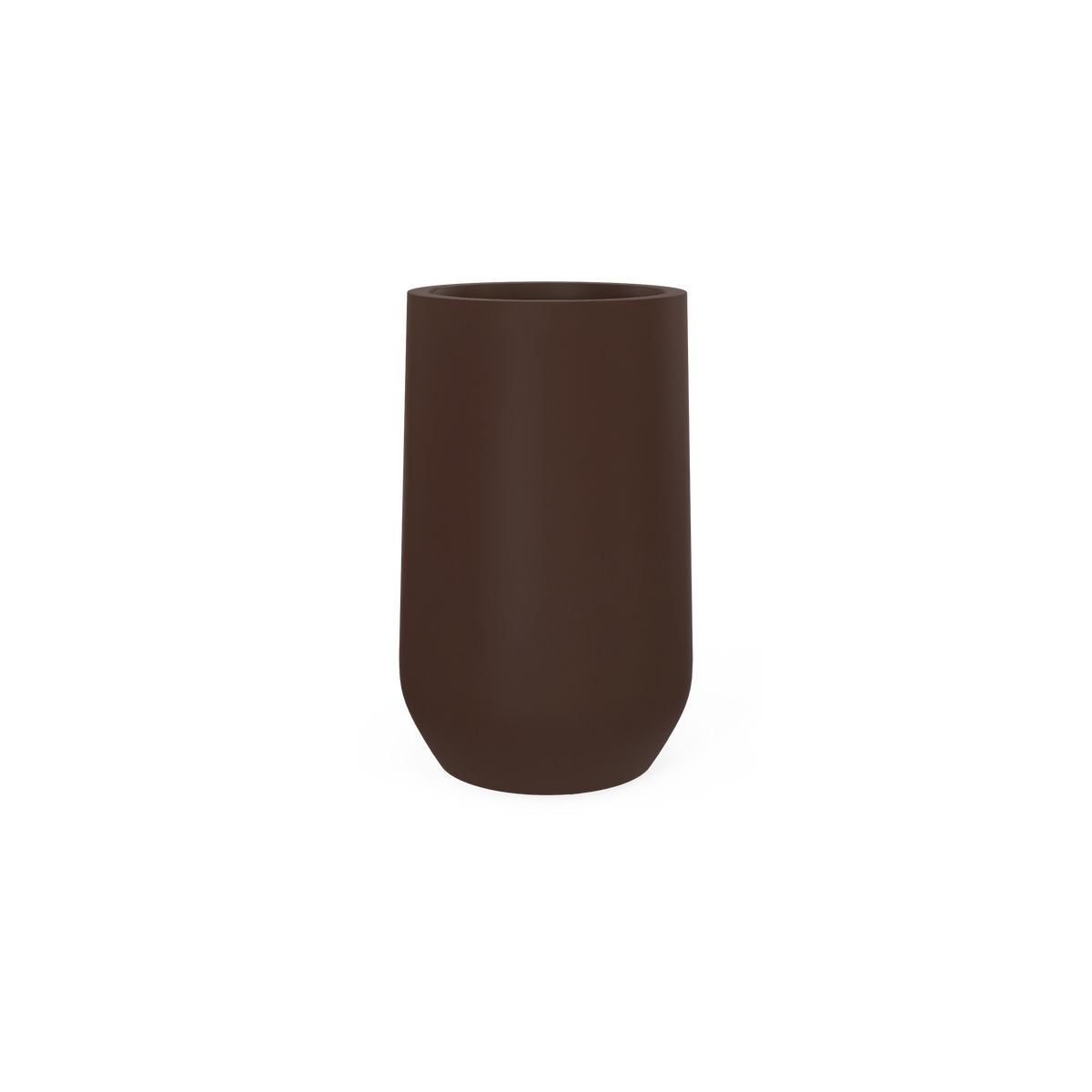 Hayden urn fiberglass planter in Matte Dark Brown