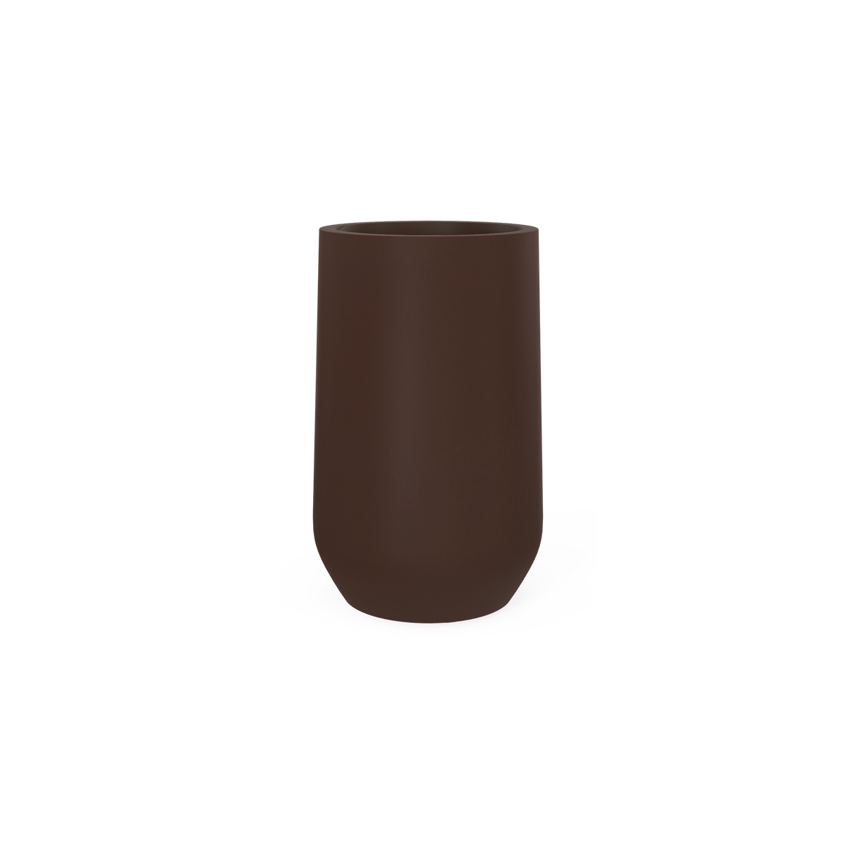 Hayden urn fiberglass planter in Matte Dark Brown