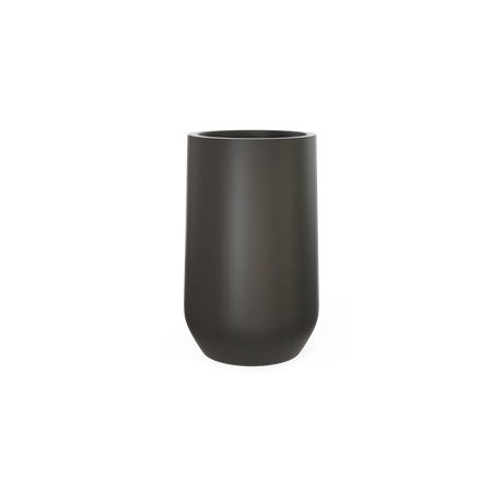 Hayden urn fiberglass planter in Matte Gunmetal