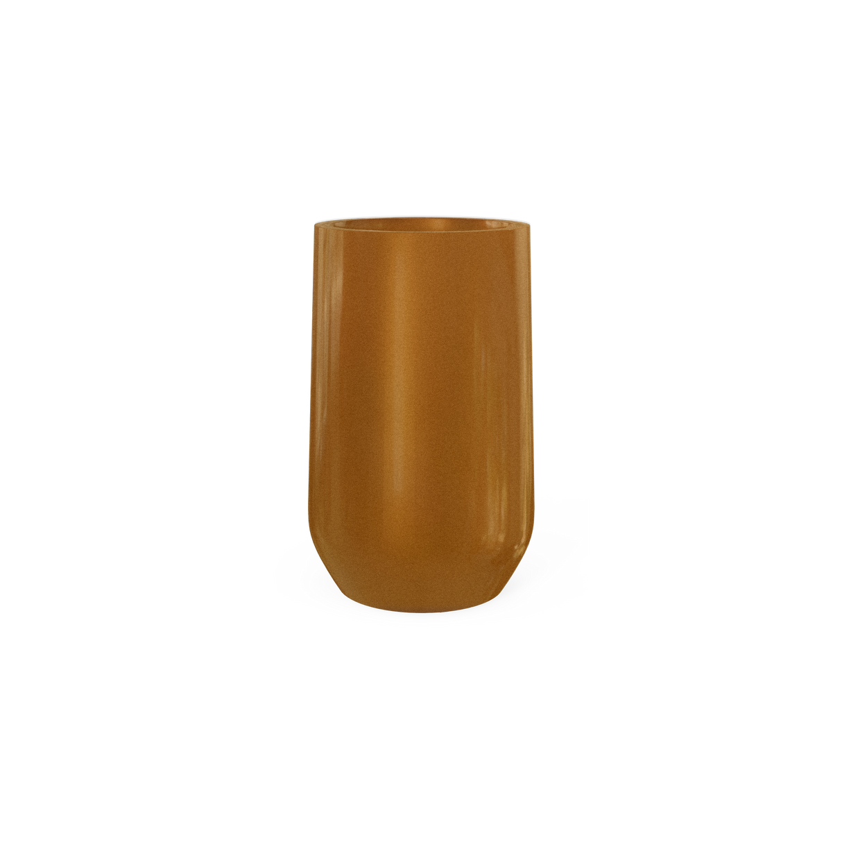 Hayden urn fiberglass planter in Metallic Bronze