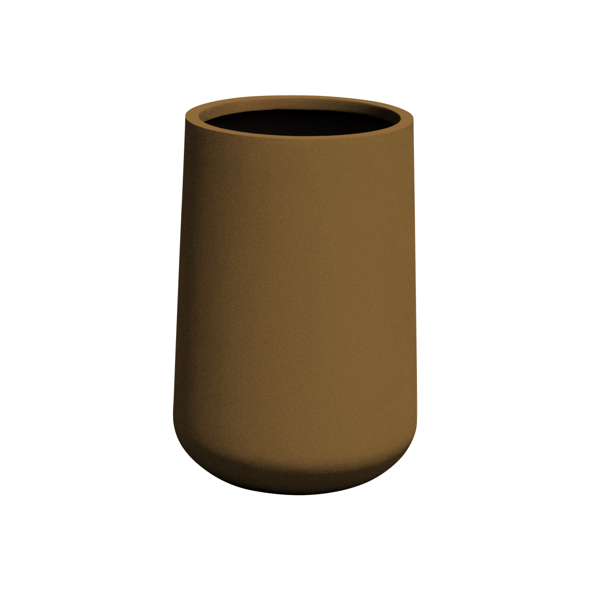 Hayden urn fiberglass planter in Metallic Bronze, studio render
