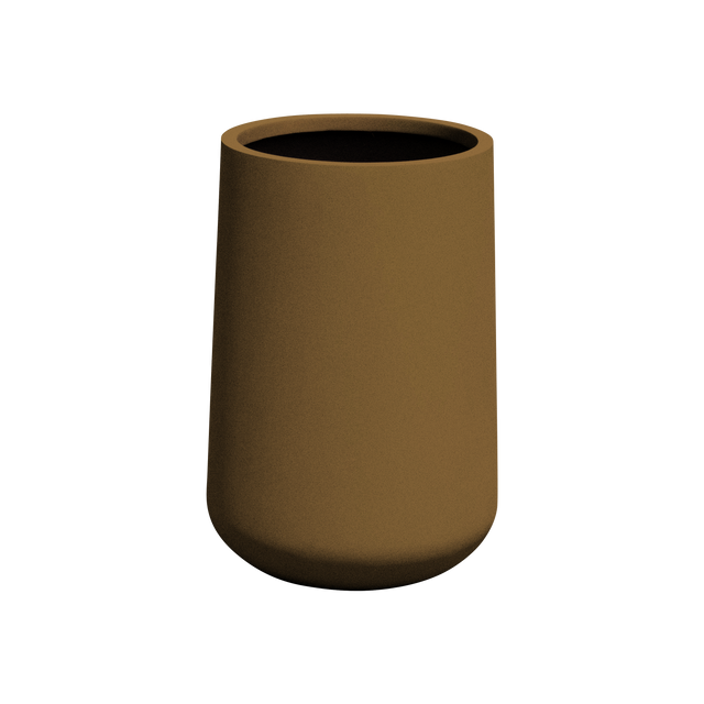 Hayden urn fiberglass planter in Metallic Bronze, studio render