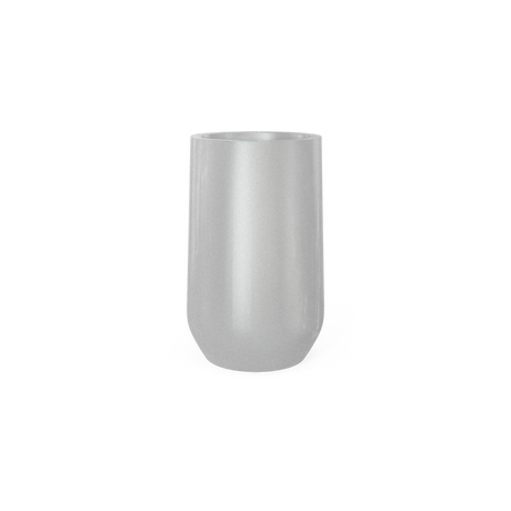 Hayden urn fiberglass planter in Metallic Silver