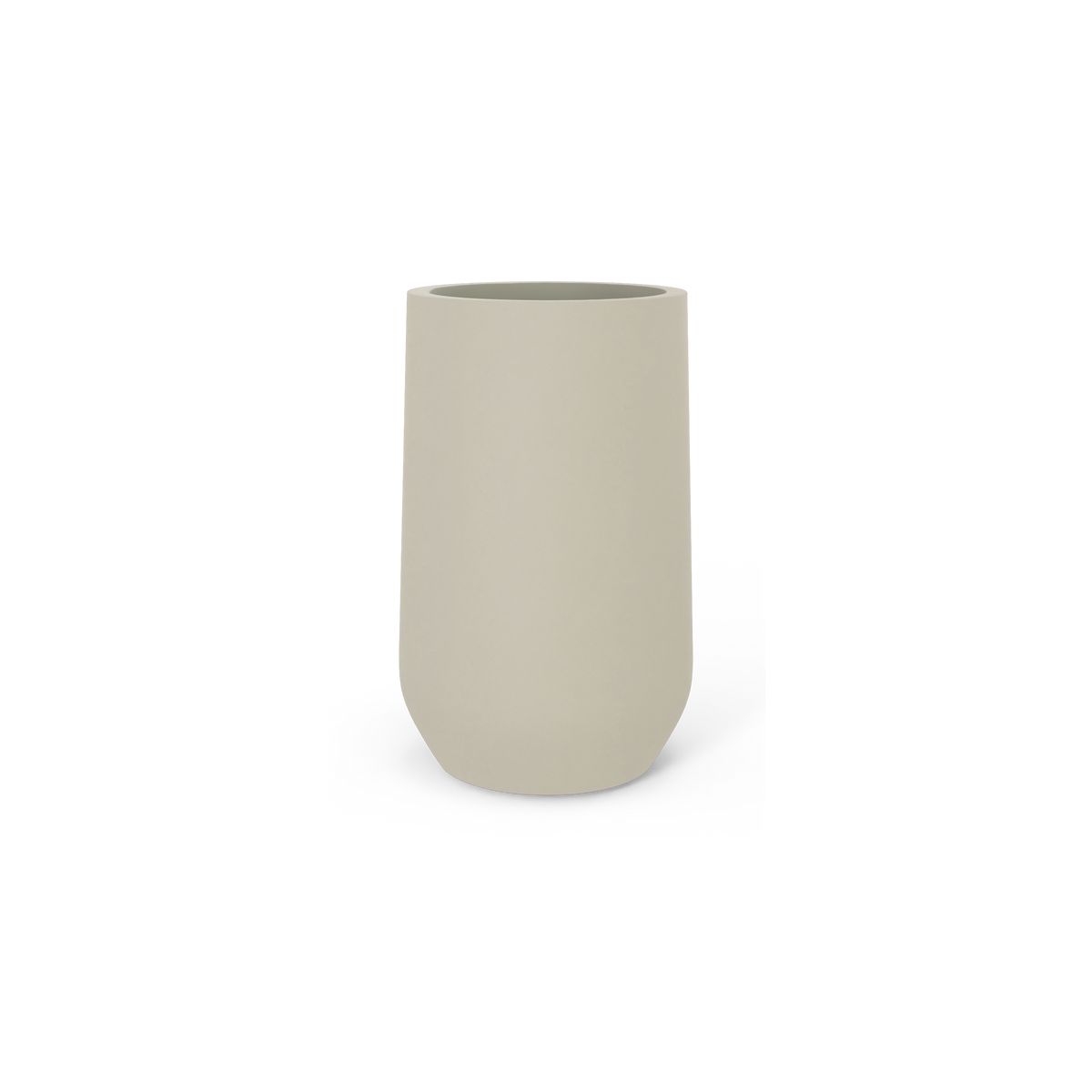 Hayden urn fiberglass planter in Satin Beige