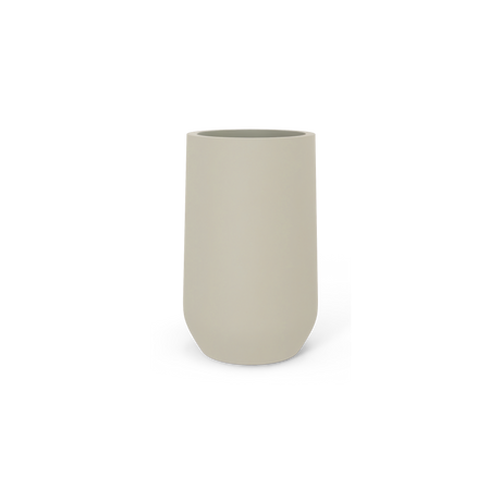 Hayden urn fiberglass planter in Satin Beige