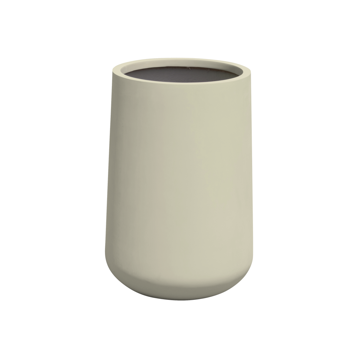 Hayden urn fiberglass planter in Satin Beige, studio render